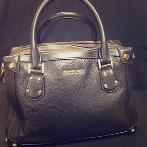 Black Leather Michael Kors Handbag